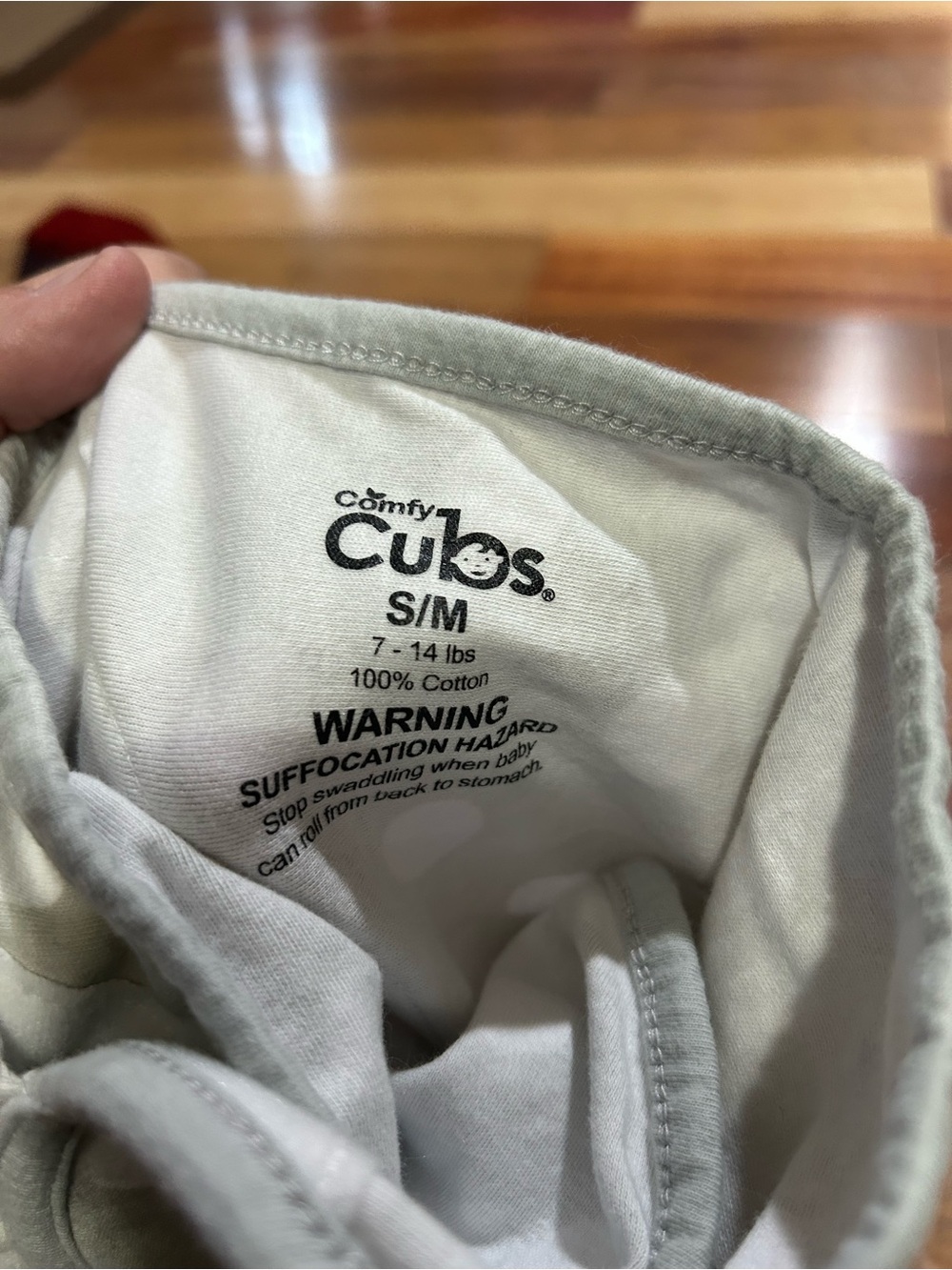 2 items;;Comfy Cubs S/M White Baby Garment& cozy Baby swaddle